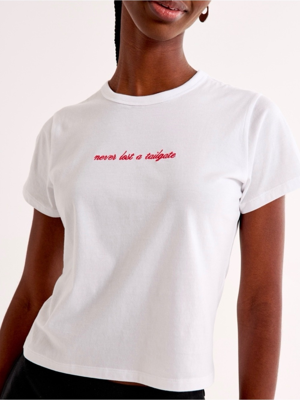 Abercrombie Never Lost A Tailgate Baby Tee